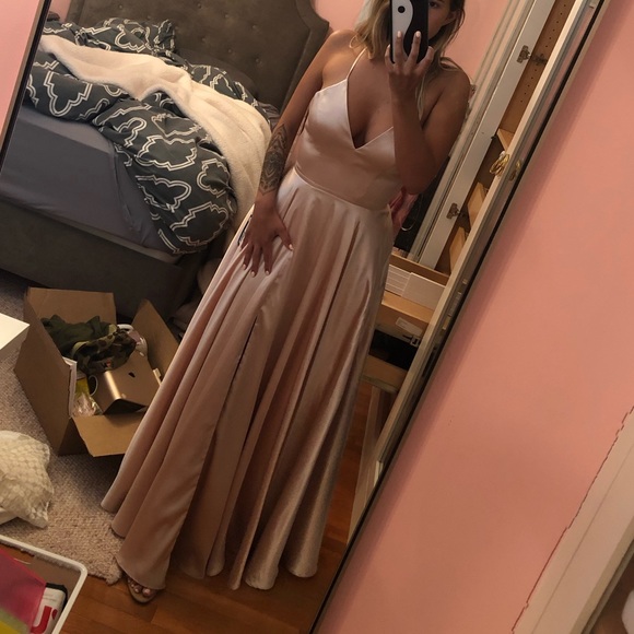 Pearl/Blush Faviana Gown from Saks - Picture 4 of 10